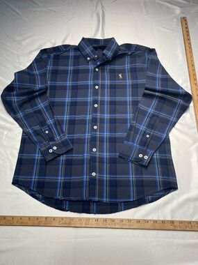 Ralph Lauren Navy and Blue Plaid Button-Down Shirt